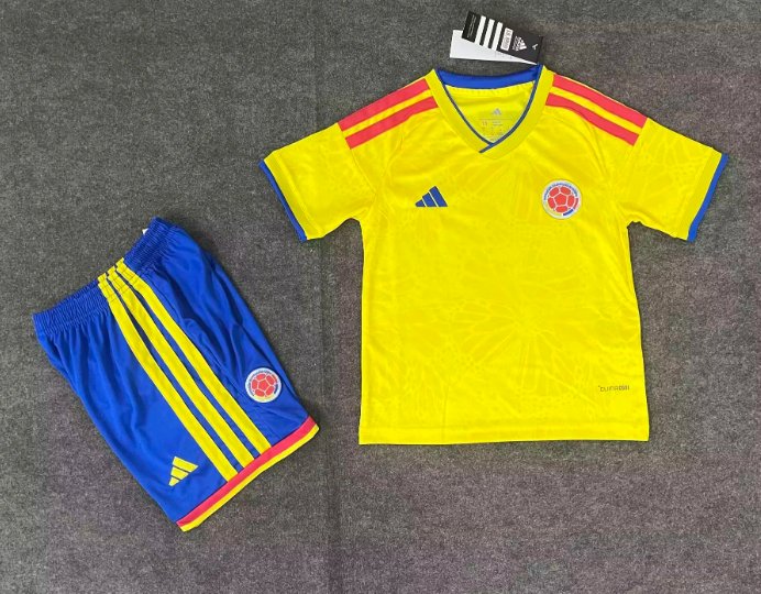 Kids-Colombia 2026 World Cup Home Soccer Jersey